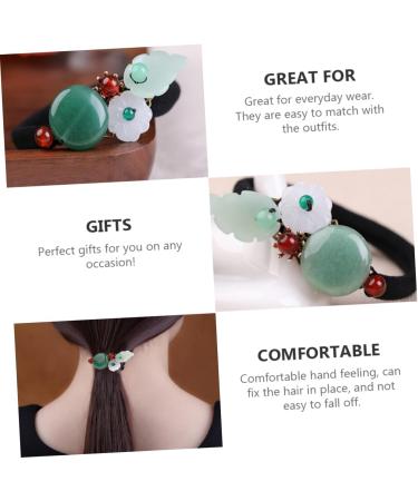 FRCOLOR Hair Scrunchie Hair Elastics Hanfu Hair Jewelry Hanfu Hair Tie Qipao Hair Accessories Lady Ponytail Holder Chinese Hanfu Headwear Hair Rope Aventurine Jade Rhinestones Miss - Buy Online on GoSupps.com