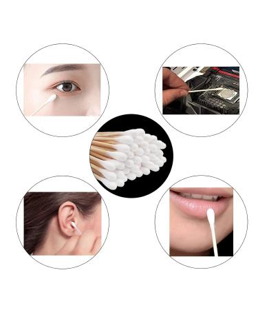 Organic Bamboo Cotton Swabs 200-Pack - Biodegradable Double Round Tipped Q-Tips for Ears & Makeup - Natural & Eco-Friendly - Buy Online on GoSupps.com