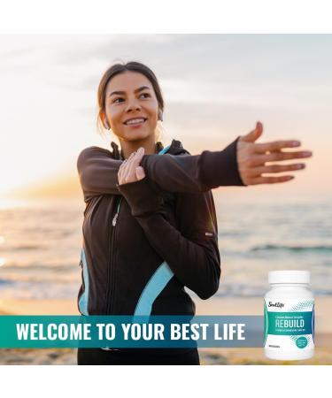 SoulLife Rebuild -Calcium Mineral Complex with Magnesium - Made with Lithothamnium Calcareum Seaweed - Plant-Based Daily Vitamins for Joint Support Supplement - 120 Vegetarian Capsules - Buy Online on GoSupps.com