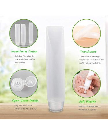 Voarge 10-Pack 30ml Plastic Travel Bottles Set | Refillable Cosmetics Containers for Shampoo Conditioner & Lotion - Buy Online on GoSupps.com