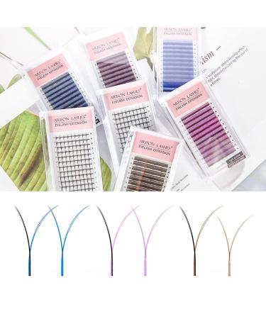 Dark Purple YY Eyelash Extension Lashes - D Curl 0.07mm Faux Mink Cluster (8-15mm) - Soft Premade Y Lashes for Bold Looks - Buy Online on GoSupps.com