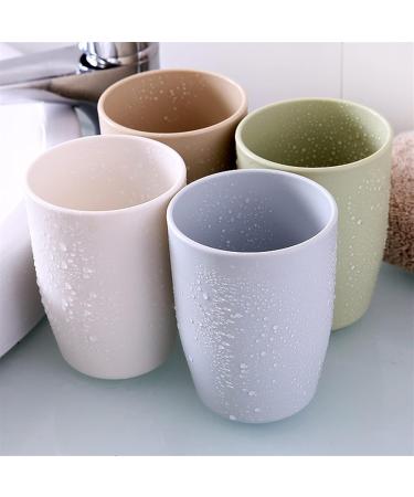Buy Digjobk Monochrome Toothbrush Cup - White Cartoon Travel Bathroom Accessories | Toothpaste Mug & Brush Holder | Durable Plastic Water Cup - Buy Online on GoSupps.com