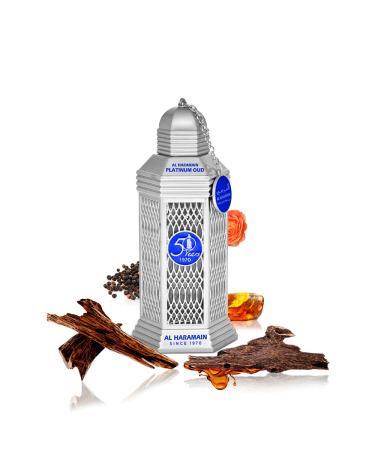 Al Haramain Platinum Oud - Perfume for Women and Men - Exquisite Amber Perfume - Exotic Burst of Cardamom Vetiver and Tonka Bean - 3.4 oz EDP Spray - Buy Online on GoSupps.com