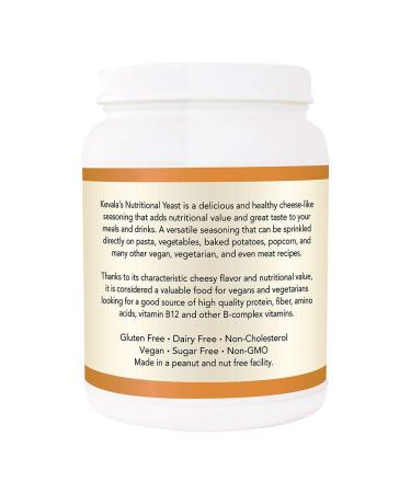 Kevala Nutritional Yeast Seasoning - Vegan, Low Sodium, Non-GMO, Gluten-Free, Kosher - 14 oz - Buy Online on GoSupps.com