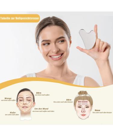 Bounabay Gua Sha Stainless Steel Heart Shape Massage Tool | Slimmer Face & Contouring | 8.5cm x 5.5cm | International Shipping - Buy Online on GoSupps.com