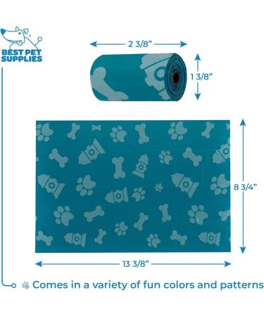 Best Pet Supplies Dog Poop Bags - 150 Leak Proof, Tear Resistant Bags for Outdoor Walking and Travel - Assorted Colors - Buy Online on GoSupps.com