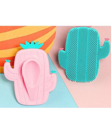 Professional Small Portable Cactus Manual Reusable Face Scrubber Cleanser Brush Silicone Facial Cleansing - Buy Online on GoSupps.com
