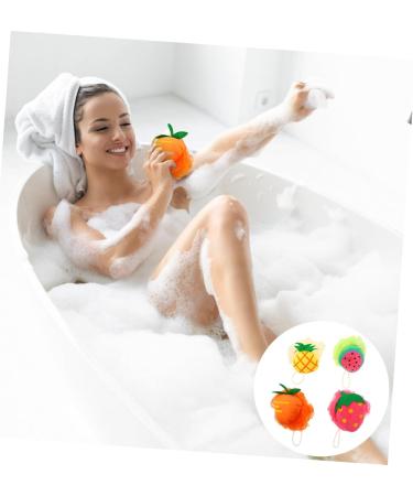 Buy Housoutil 8 Pcs Fruit Shape Bath Sponge Set - Exfoliating Loofah & Cartoon Bath Toys for Kids | International Shipping Available - Buy Online on GoSupps.com