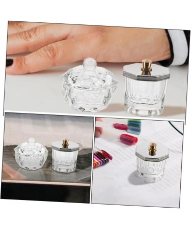 Ipetboom Nail Cup Manicure Nail Dish Nail Dish Cups Dish for Acrylic Nails Acrylic Nail Dappen Dish Dappen Dish Nail Liquid Nail Liquid Holder Acrylic Nail Supplies Glass Octagonal Cup - Buy Online on GoSupps.com
