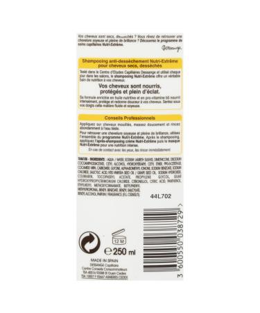 Dessange Anti-Drying Shampoo - Pack of 2 (250 ml each) - Nourishing & Hydrating for Dry Hair - International Shipping Available - Buy Online on GoSupps.com