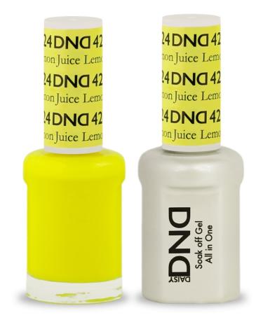 DND Soak Off Gel Polish Dual Matching Color Set 424  Lemon Juice by DND Duo Gel