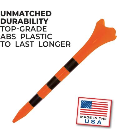 Pride Performance Golf Tees 2-3/4 Striped 100 Count - Citrus Orange - Buy Online on GoSupps.com