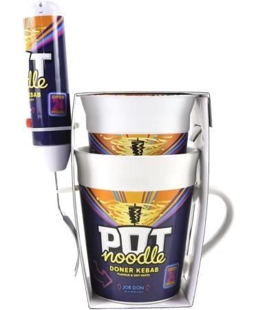 Pot Noodle Mug Gift Set with Spinning Fork - Doner Kebab Flavour - Buy Online on GoSupps.com