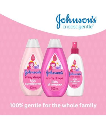 Johnson's Shiny Drops Kids Shampoo 500ml - Gentle & Nourishing Shampoo for Shiny Hair - Buy Online on GoSupps.com