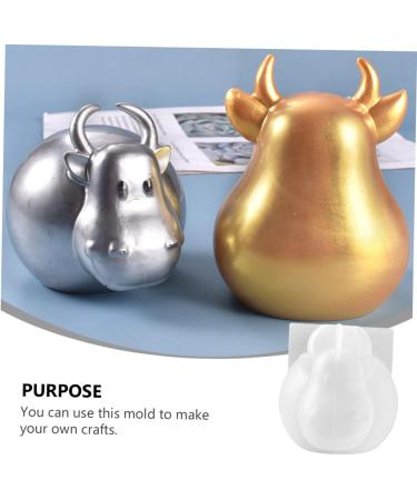 Anneome Resin Molds Cow Silicone Mold Cow Keychain Clear Epoxy Candy Molds Cow Shaped Cattle Shaped Mould Pendant Soap White 6.9X7.2CM - Buy Online on GoSupps.com