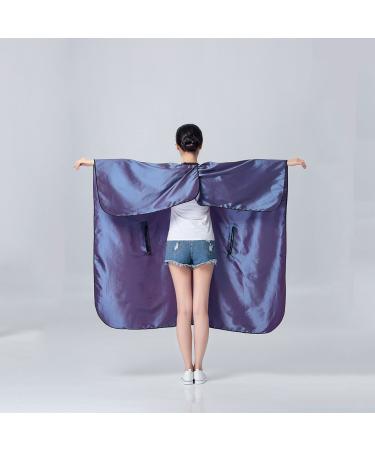 Waterproof Hair Cutting Cape for Salon & Barber - Purple Stretch Design - Buy Online on GoSupps.com