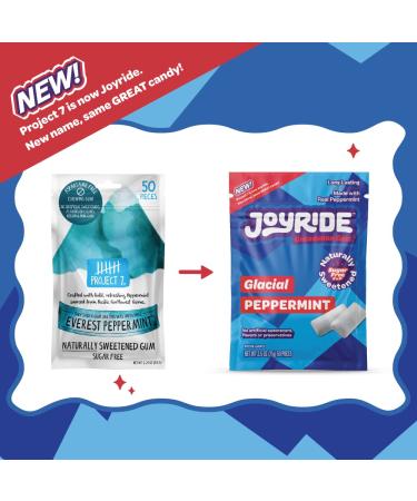 Project 7 Sugar Free Gum Everest Peppermint - 50 Pieces, Long Lasting Xylitol Gum | Aspartame Free, Sugar Free Chewing Gum - Pack of 1 - Buy Online on GoSupps.com