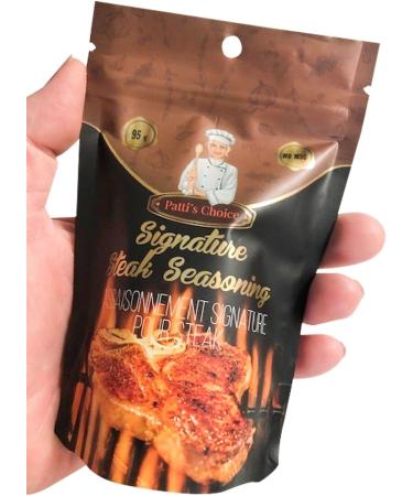 Patti s Choice Steak Seasoning | Signature Steak Seasoning and Rubs Powder | No MSG | Comes in a Sealed Bag for Prolonged Use | Fine Herbs and Spices to Enhance BBQ Flavour | 95G - Buy Online on GoSupps.com