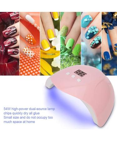 UV LED Nail Lamp 54W 18pcs UV LED Nail Light Portable Nail Lamp Professional Nail Dryer Gel Polish Light with 3 Timers Professional Nail Art Tools(Pink) - Buy Online on GoSupps.com