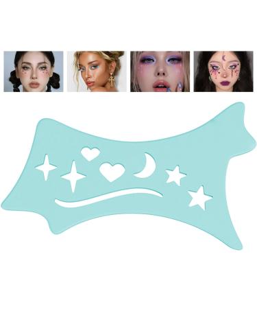 Winged Eyeliners Tool Soft Precision Eyeliners Stencils - Winged Tip Look Reusable Cleaning Cloths Beveled Design Eye Liners Blue