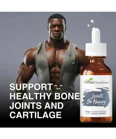 Herbal Goodness Joint Be Happy Liquid Extract 2oz Organic Joint & Bone Health Support with Glucosamine Chondroitin Magnesium & Herbal Blend for Men & Women - Buy Online on GoSupps.com