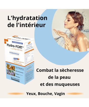 NUTRIG E - Hydra-Fort - Dryness of Mucous membranes & Skin - Moisturizes & Protects Cells Restores Flexibility Elasticity & Nourishes Skin - 2 to 4 doses/day - 60 Capsules - Made in France - Buy Online on GoSupps.com