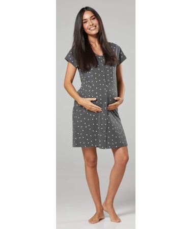 Zeta Ville Maternity Nursing Nightie Nightdress Robe Set - Graphite - Size 10 - Buy Online on GoSupps.com
