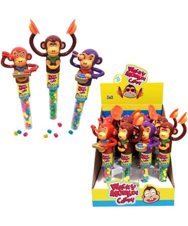Wacky Fruit Flavour Dextrose Candy 3 Different Monkey Pack of 12 x 12g - Buy Online on GoSupps.com