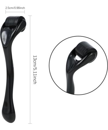 Salubohum Dermaroller Micro-Needle Roller Hair Dermaroller 0.5mm with 540 Microneedles Stainless Steel Suitable for Skin Care Hair Growth and Beard (Black) - Buy Online on GoSupps.com