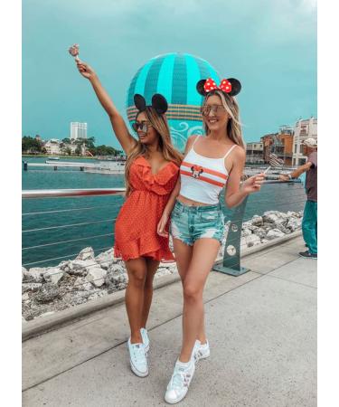 Black & Pink Mouse Ears Bow Headbands for Women and Girls - 2 Pcs Set for Christmas Party Cosplay Costume - Buy Online on GoSupps.com