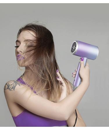 2000W Ionic Hair Dryer for Fast Drying - Lightweight Blow Dryer with Stand, Gradient Purple - Ideal for Women, Kids, Home, Travel & Salon - Buy Online on GoSupps.com