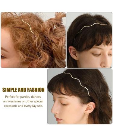 Lurrose 6-Piece Golden Wave Hair Ties | Elegant Headgear for Women & Girls | Perfect for Weddings & Special Occasions - Buy Online on GoSupps.com