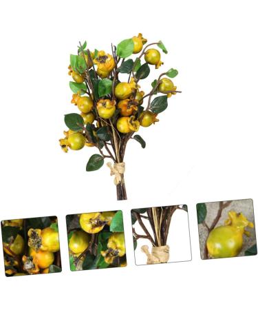 Zerodeko 2pcs Simulation Pomegranate Fruit Fireplace Decor Decorative Bouquet Christmas Garland Light House Decorations for Home Red Berry Faux Branches Silk Flower Wedding Props - Buy Online on GoSupps.com