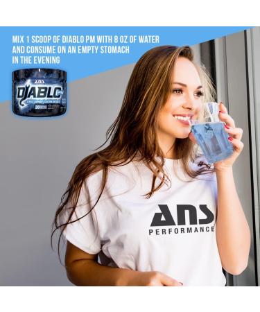 ANS Performance Diablo PM (30 Servings 5.29 oz) - Stress Relief Support - With Added GABA L Theanine L Carnitine Ashawaghanda - Delicious Flavours (Blue Chill) - Buy Online on GoSupps.com