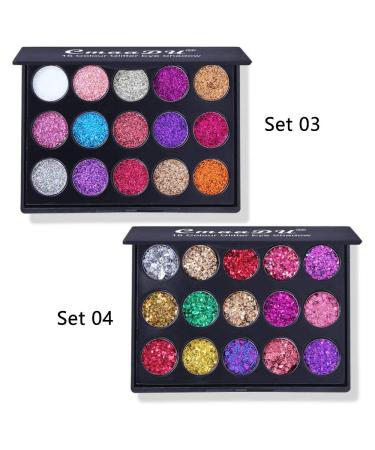 15 Colors Glitter Sparkle Eyeshadow Palette for Girls | Profusion Neon Shimmer Makeup Set - Buy Online on GoSupps.com