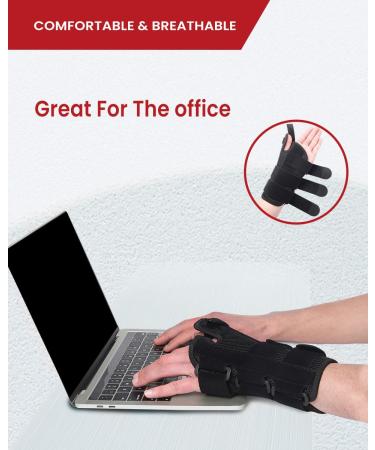 Buy Medium Left Hand Wrist Brace Thumb Spica Splint for Carpal Tunnel De Quervain's Tenosynovitis & Tendonitis Pain Relief - International Shipping Available - Buy Online on GoSupps.com