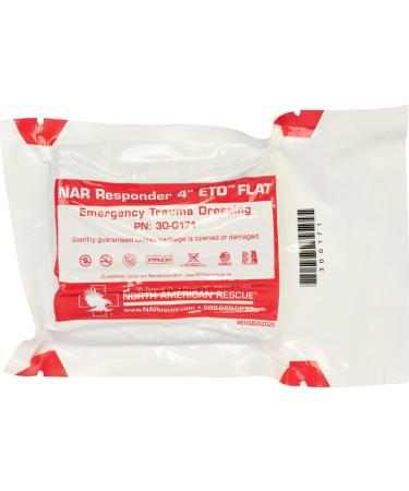 NAR Flat Responder 4 Emergency Trauma Dressing ETD - White | Premium International Shipping Available - Buy Online on GoSupps.com