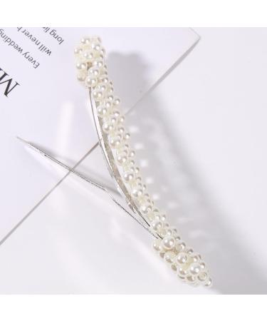 Yheakne Vintage Pearl Hair Clip Barrette Retro Pearl Hair Pin Barrette French Pearl Snap Clips Side Clip Decorative Hair Accessories for Women and Girls Gifts (Style A) - Buy Online on GoSupps.com