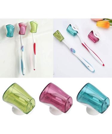 3-Piece Suction Cup Toothbrush Holder & Bathroom Storage - Wall Bracket Gold Metal Toothpaste Cup & Sponge Stand - Ideal Jewelry Tool Organizer - Buy Online on GoSupps.com