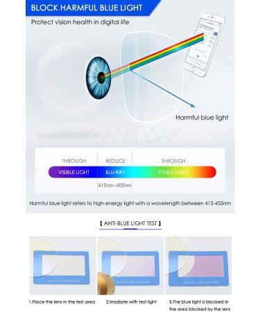 Koosufa Anti-Blue Light Reading Glasses - Stylish Spring Hinge Design for Men & Women - Visual Aid & Anti-Fatigue Options 1.0 to 4.0 - International Shipping Available - Buy Online on GoSupps.com