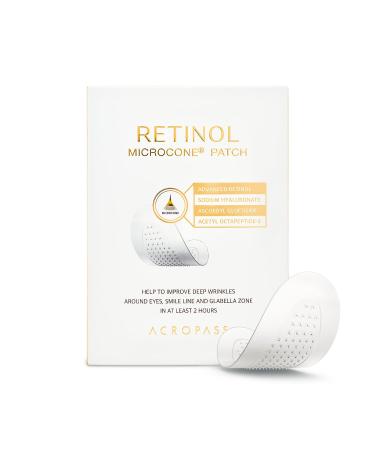 Acropass RETINOL MICROCONE PATCH (12 patches) 1 patch for between brows 2 patches for eye area/smile lines | Line care | Retinol | Retinol Patch | Wrinkle cares | Smile lines | Forehead lines