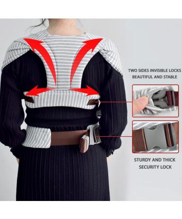 vrbabies Ergonomic Baby Carrier | Skin-Friendly Wrap for Newborns to Toddlers | Easy Breastfeeding | Lightweight & Breathable | Striped Grey Design | Ideal Baby Shower Gift - Buy Online on GoSupps.com