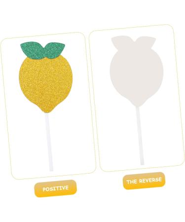 Abaodam 48 pcs Lemon Cake Toppers birthday toppers for cakes birthday cupcake topper birthday cake decorations gold trim gold decorations cocktail garnish party supplies baby summer - Buy Online on GoSupps.com