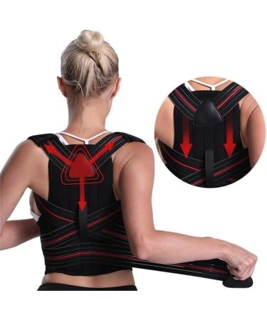 Back Brace Lumbar Support Adjustable Posture Corrector Back Support Invisible Shoulder Back Brace Lumbar Spine Waist Belt(Small) Small Black - Buy Online on GoSupps.com