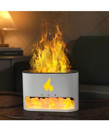 Aroma Diffuser Humidifier 250ml - Noiseless Flame Effect Essential Oil Diffuser with Auto-Off for Home Office & Yoga - 7-Flame Colors & 4 Position Options - Buy Online on GoSupps.com