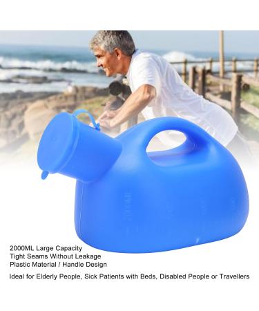 Male Urinal 2000ML Large Capacity Spill Proof Urine Pee Bottle with Lid and Handle Design Men Urine Collector for Home Camping Car Travel - Buy Online on GoSupps.com