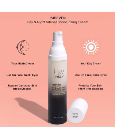 Hey Honey Day & Night Cream - Pro-Beautiful Anti-Aging Moisturizer for Face Neck & Eye Area | 1.7 oz - Hydrating Skincare for All Skin Types - Buy Online on GoSupps.com