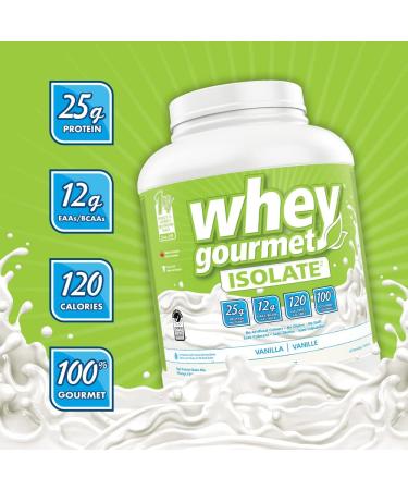 Whey Gourmet Isolate - 25 G Protein - 2 KG - 66 serving - Vanilla - Buy Online on GoSupps.com