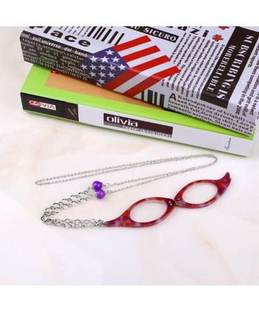 XIGAWAY Foldable Reading Glasses with Necklace & Pendant | Handheld Magnifying Glass | Long Chain | One Size Fabric | Stylish & Functional Eye Care - Buy Online on GoSupps.com