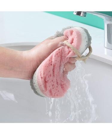 2 Pieces Shower Bath Sponge - Deep Cleaning Exfoliating Foam Scrubber for Men & Women - Soft Multicolor Body Sponge - Buy Online on GoSupps.com